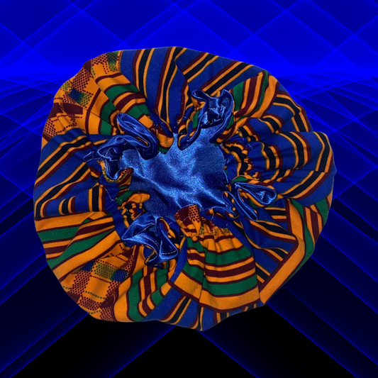 African Printed Satin Bonnet